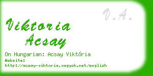 viktoria acsay business card